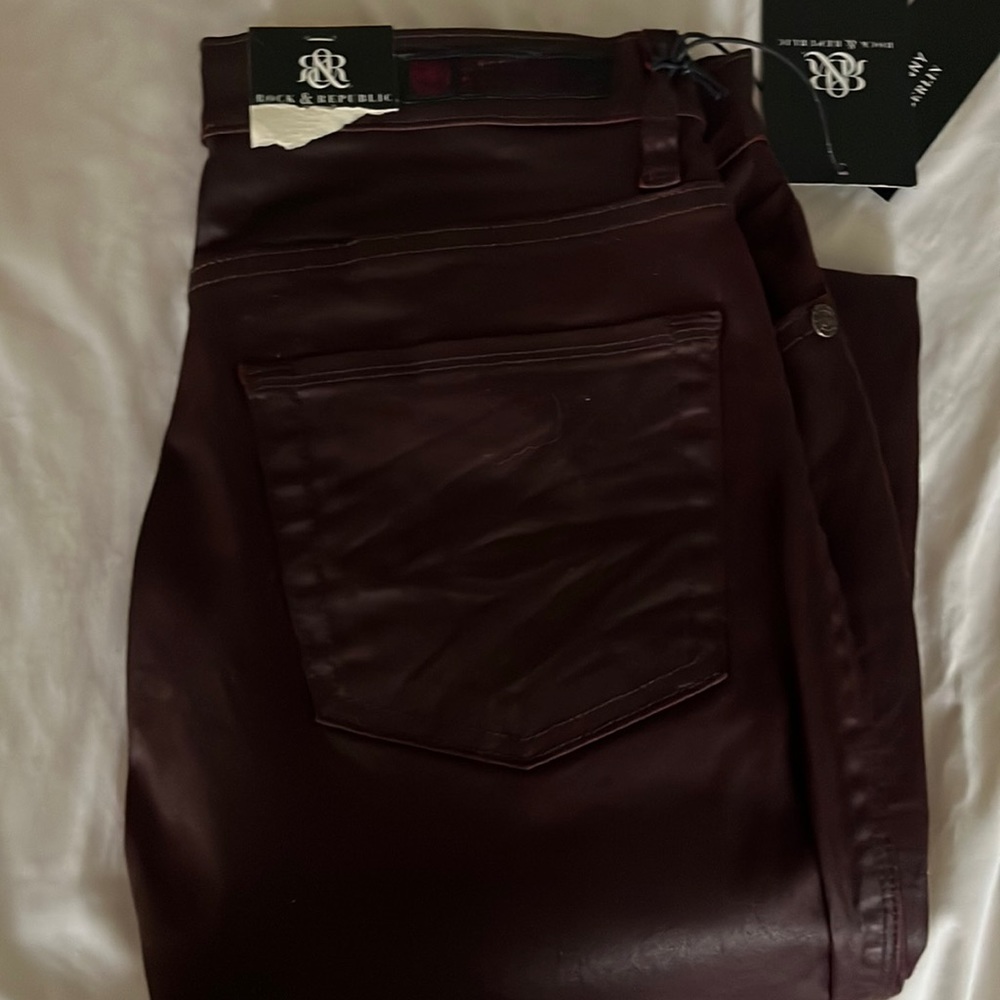 Rock and republic leather (fake) pants